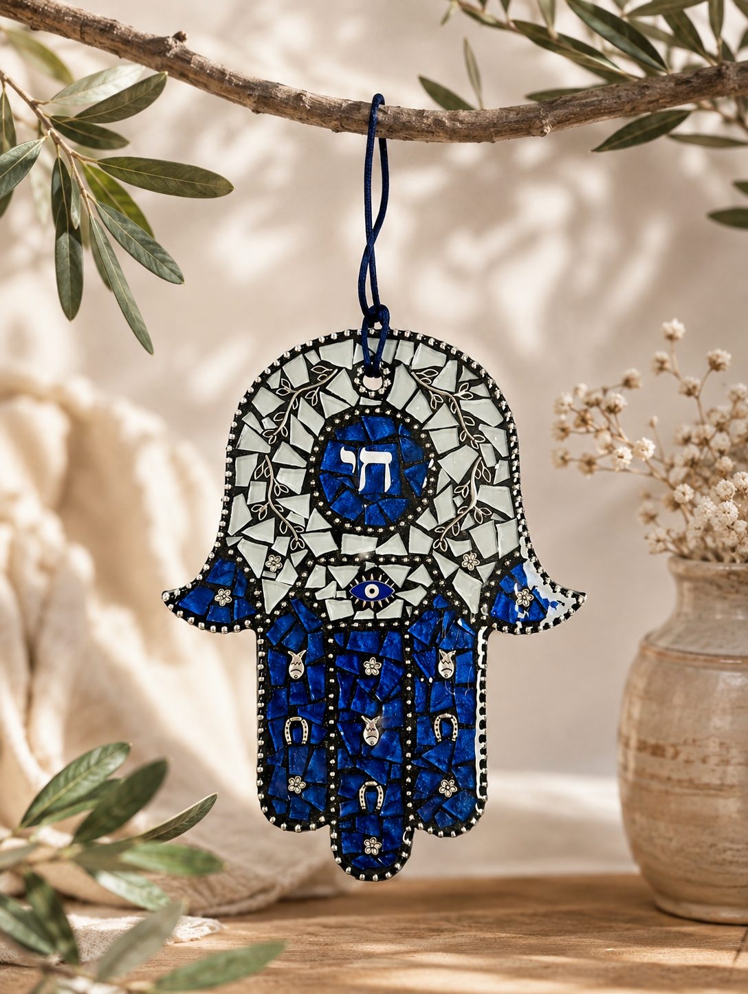Hamsa Hand - Mosaic — by Linda Pithie — Art & Collectibles — handmade in South Africa