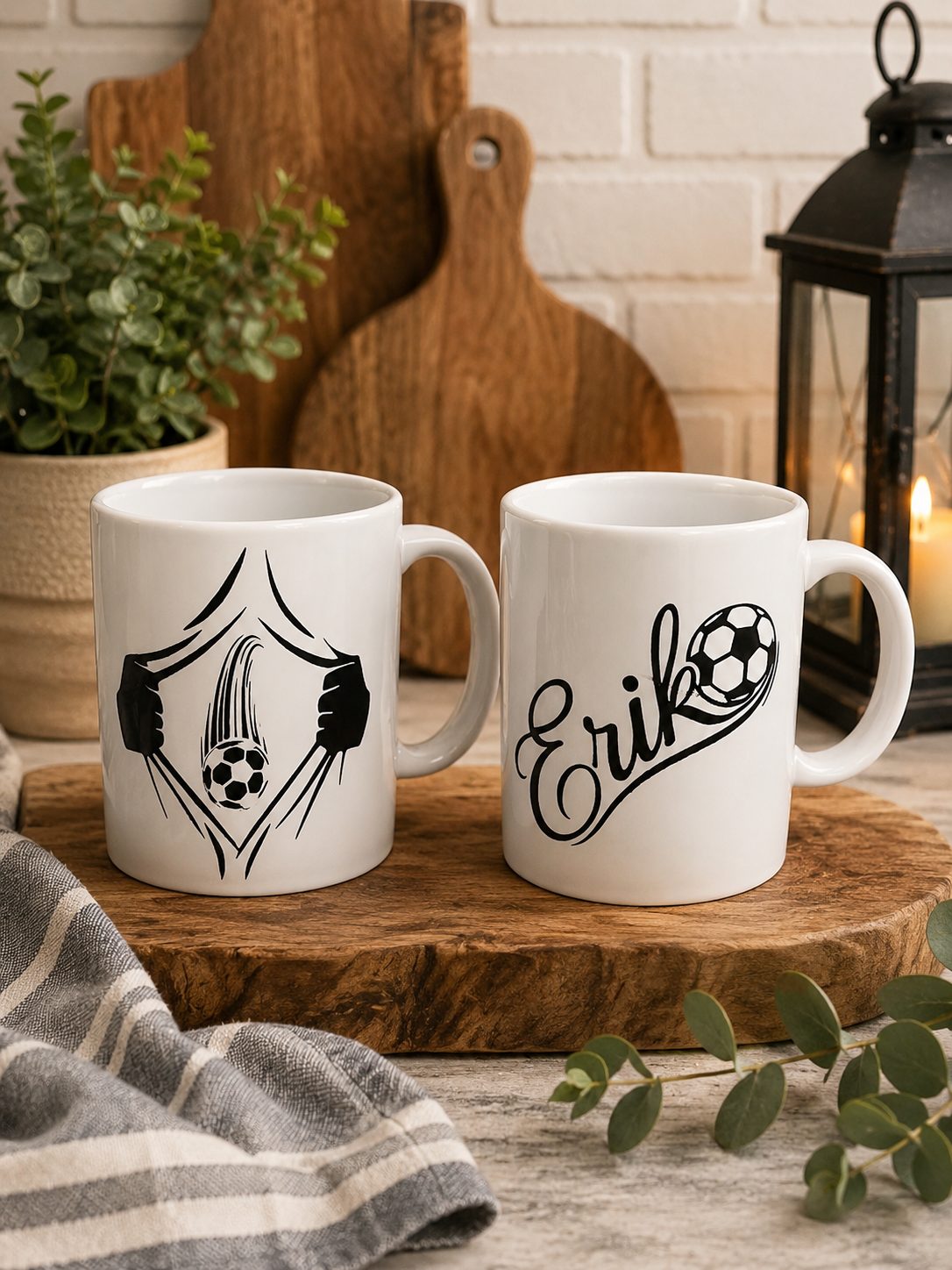 Personalized mugs — by Martha. J. Wotherspoon — Pottery & Ceramics — handmade in South Africa