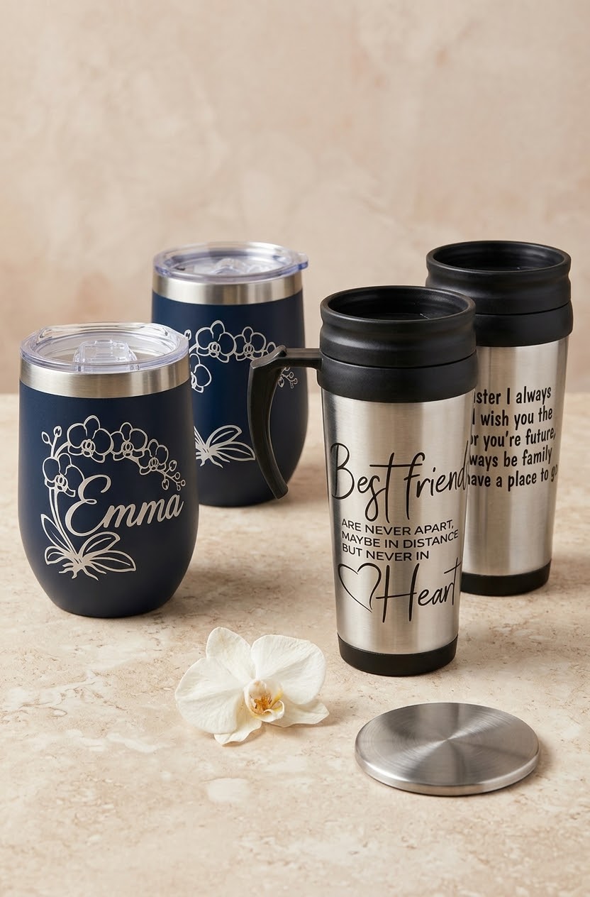 Persanalizes stainless steel tumblers — by Martha. J. Wotherspoon — Home & Living — handmade in South Africa