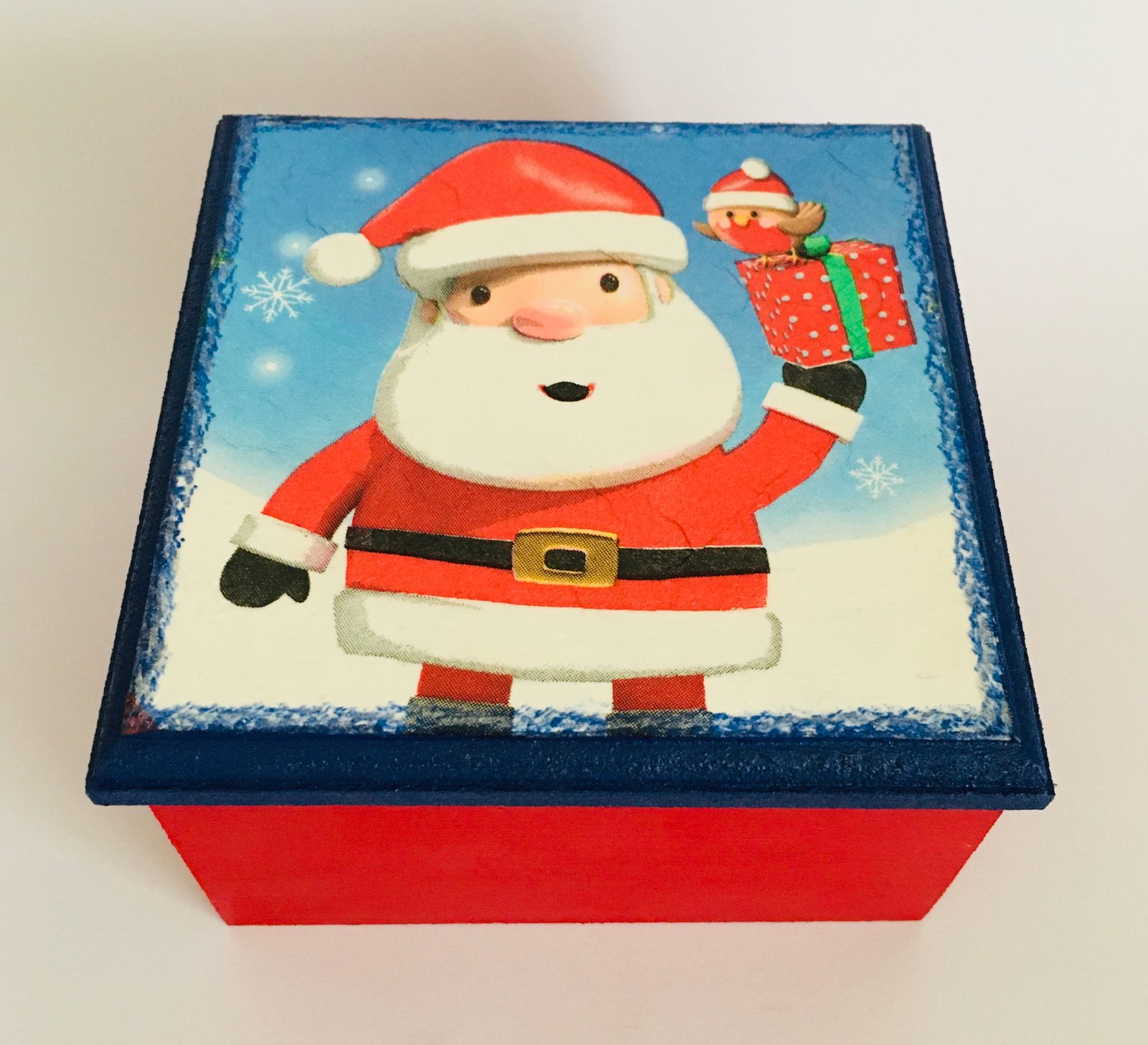 Small Christmas Box (with lid) — by The Yellow Ladybird — Home & Living — handmade in South Africa