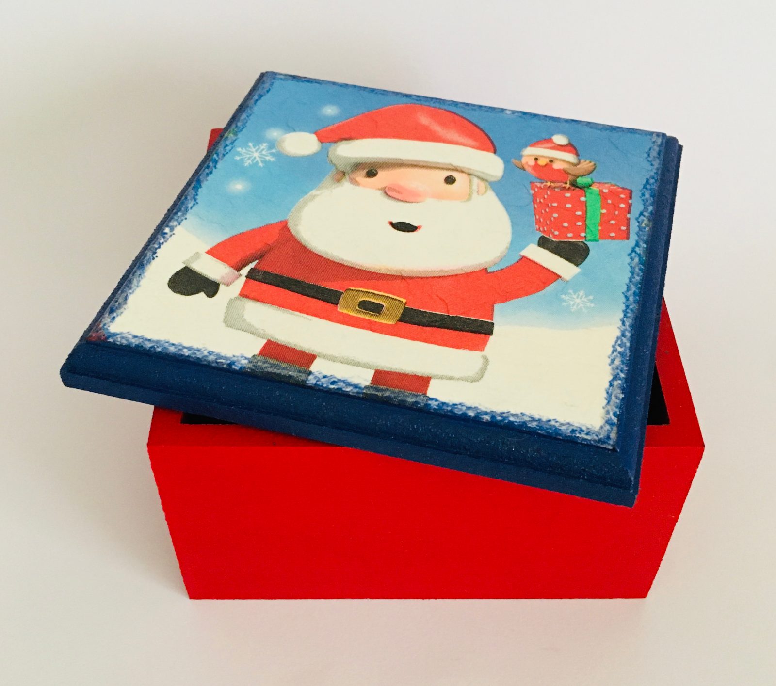 Small Christmas Box (with lid) — by The Yellow Ladybird — Home & Living — handmade in South Africa
