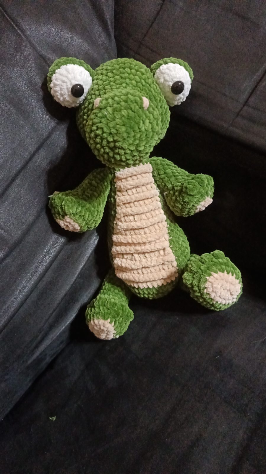 Green Plush Velvet Crocodile — by Mumbling Witch Handmade Magic — Toys & Games — handmade in South Africa