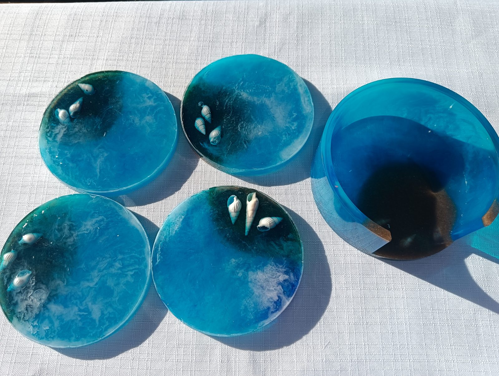 Ocean themed coaster's — by Candices Trinket Corner — Art & Collectibles — handmade in South Africa