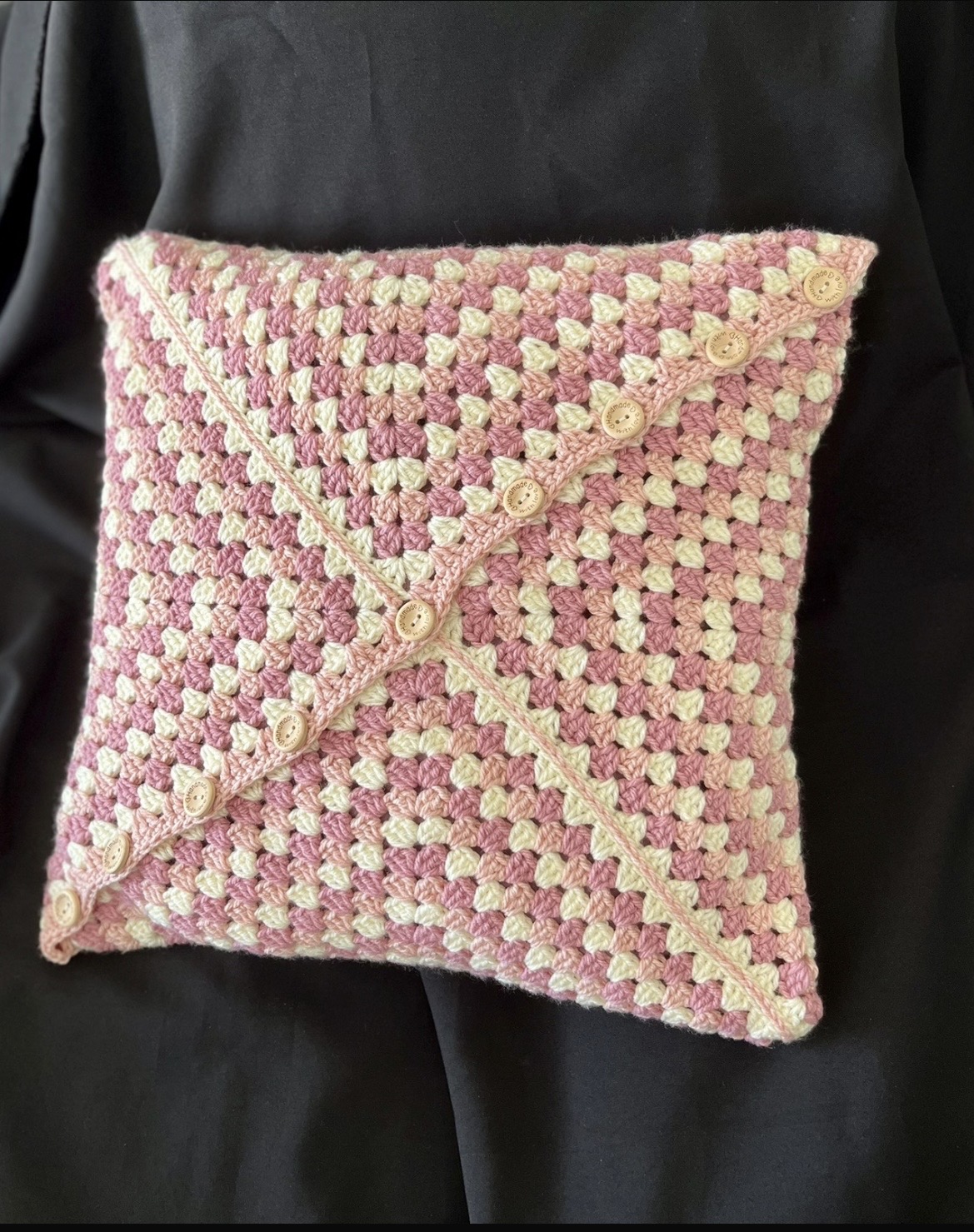 Pink pillow cover — by Goldenthreadza — Home & Living — handmade in South Africa