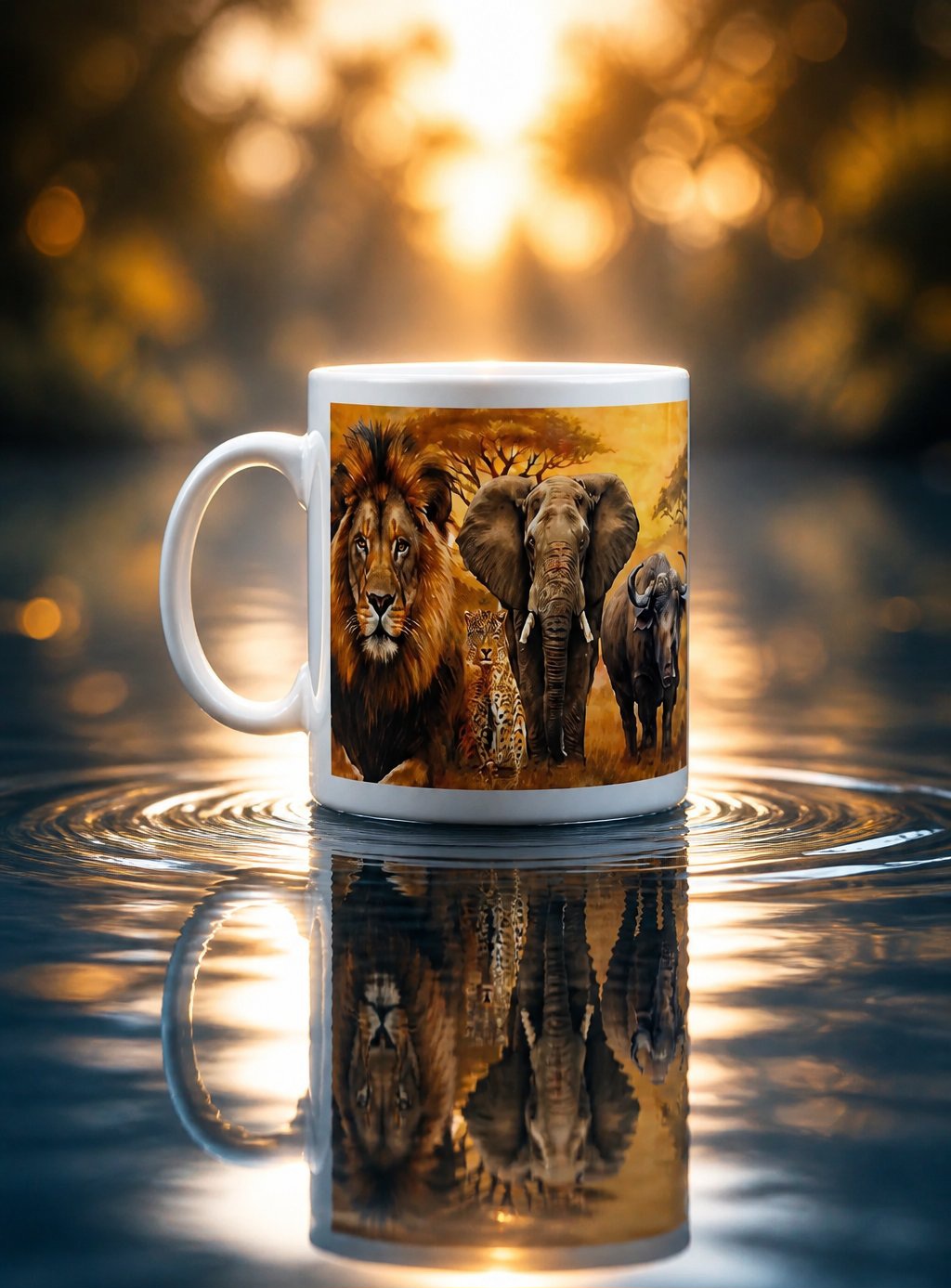 Mugs 11 Oz Big Five — by The Daily Cross — Home & Living — handmade in South Africa