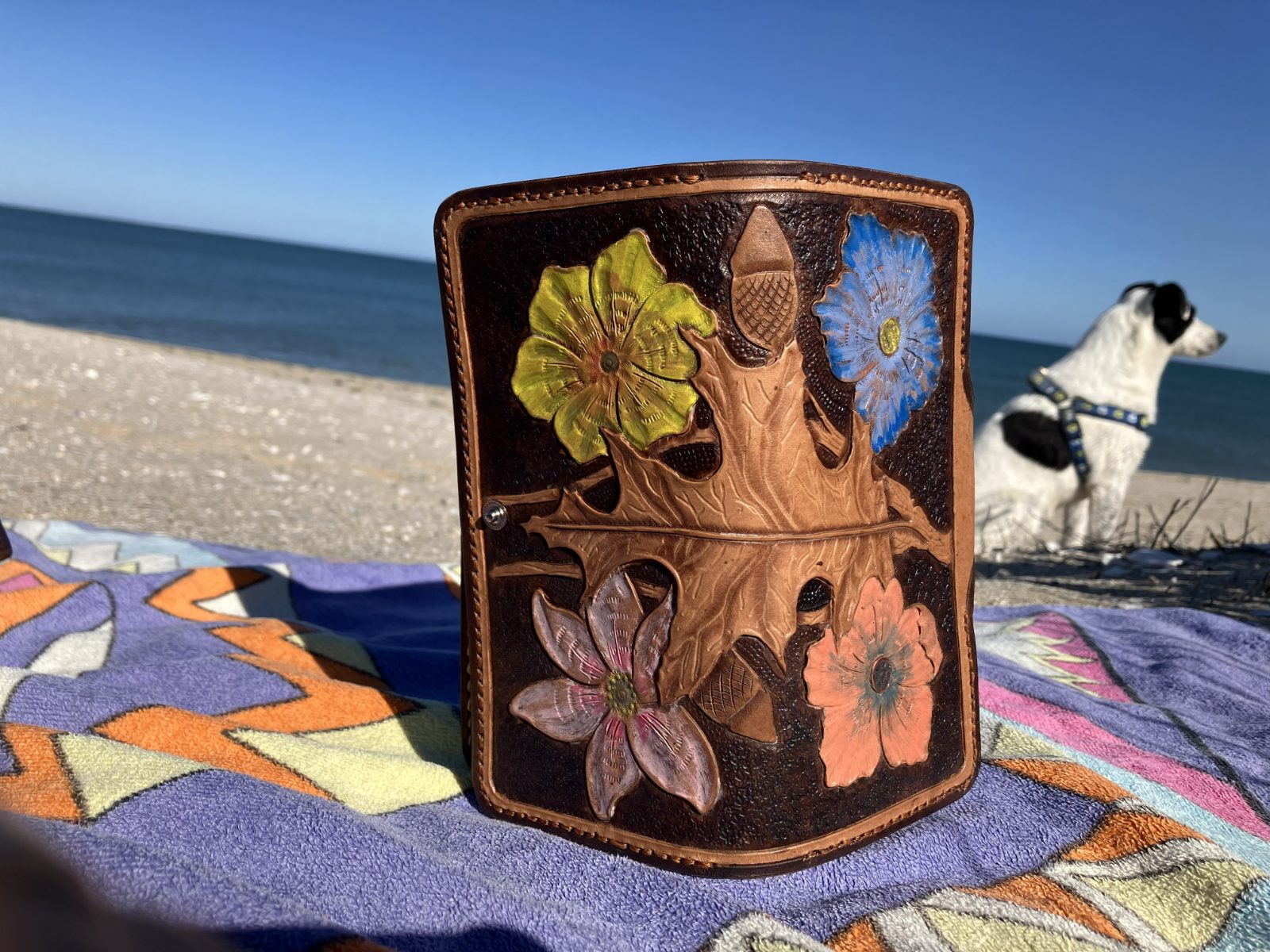 Handcrafted Premium Leather Tooled Long Wallet - Traditional Western Style — by EkkeMyne Handcrafted Premium Leather Tooled Accessories — Leather Craft — handmade in South Africa