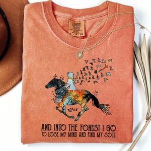 Equestrian T-Shirt: Horse Rider Forest Graphic Tee — by Van der Merwe Studio — Clothing & Apparel — handmade in South Africa