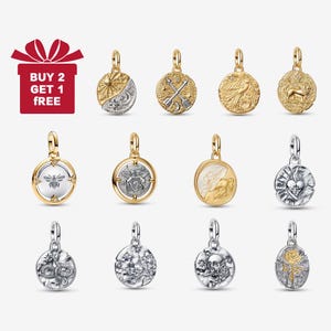 Vintage Medallion Charms for Bracelet or Necklace Silver — by Van der Merwe Studio — Jewelry & Accessories — handmade in South Africa
