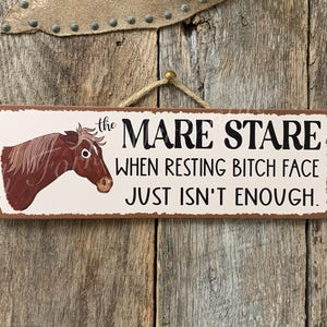 The Mare Stare, Horse Decor, Horse Sign, Horse Gift, Western Decor — by Van der Merwe Studio — Home & Living — handmade in South Africa