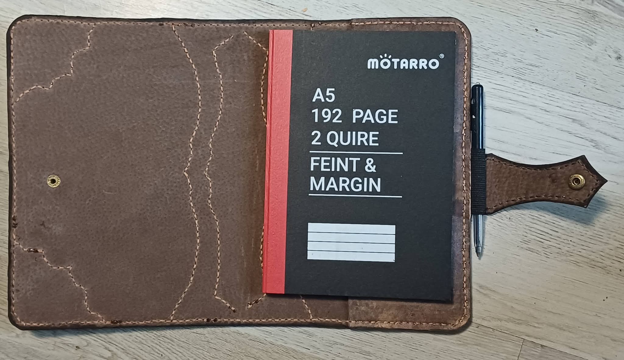 Genuine leather notebook/diary cover — by Annette Coetzee — Leather Craft — handmade in South Africa