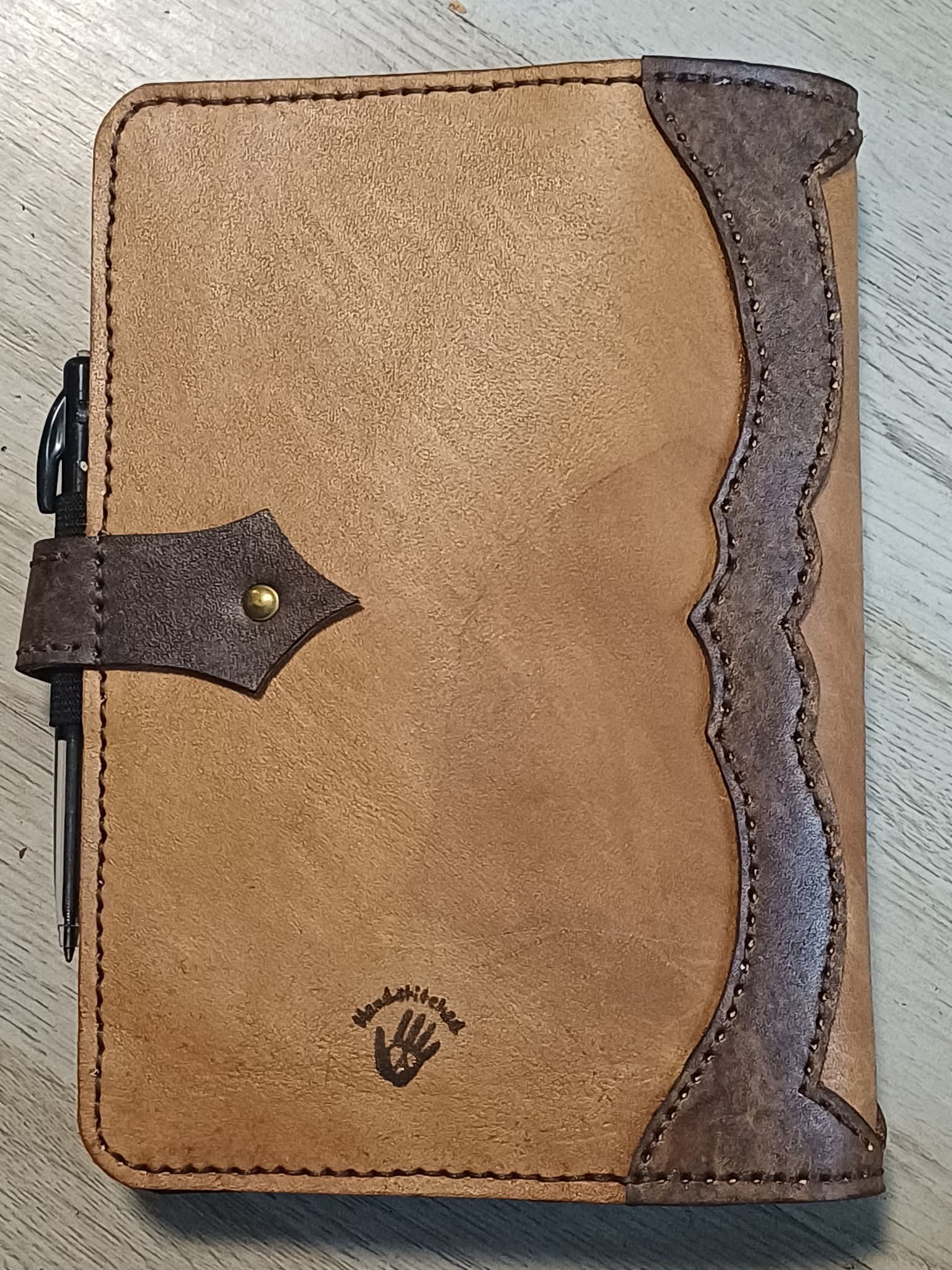 Genuine leather notebook/diary cover — by Annette Coetzee — Leather Craft — handmade in South Africa