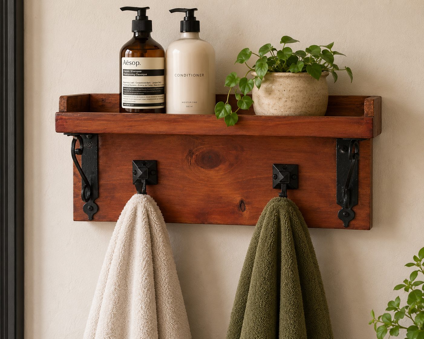 Solid wood Towel rack — by Kevin Peel — Home & Living — handmade in South Africa