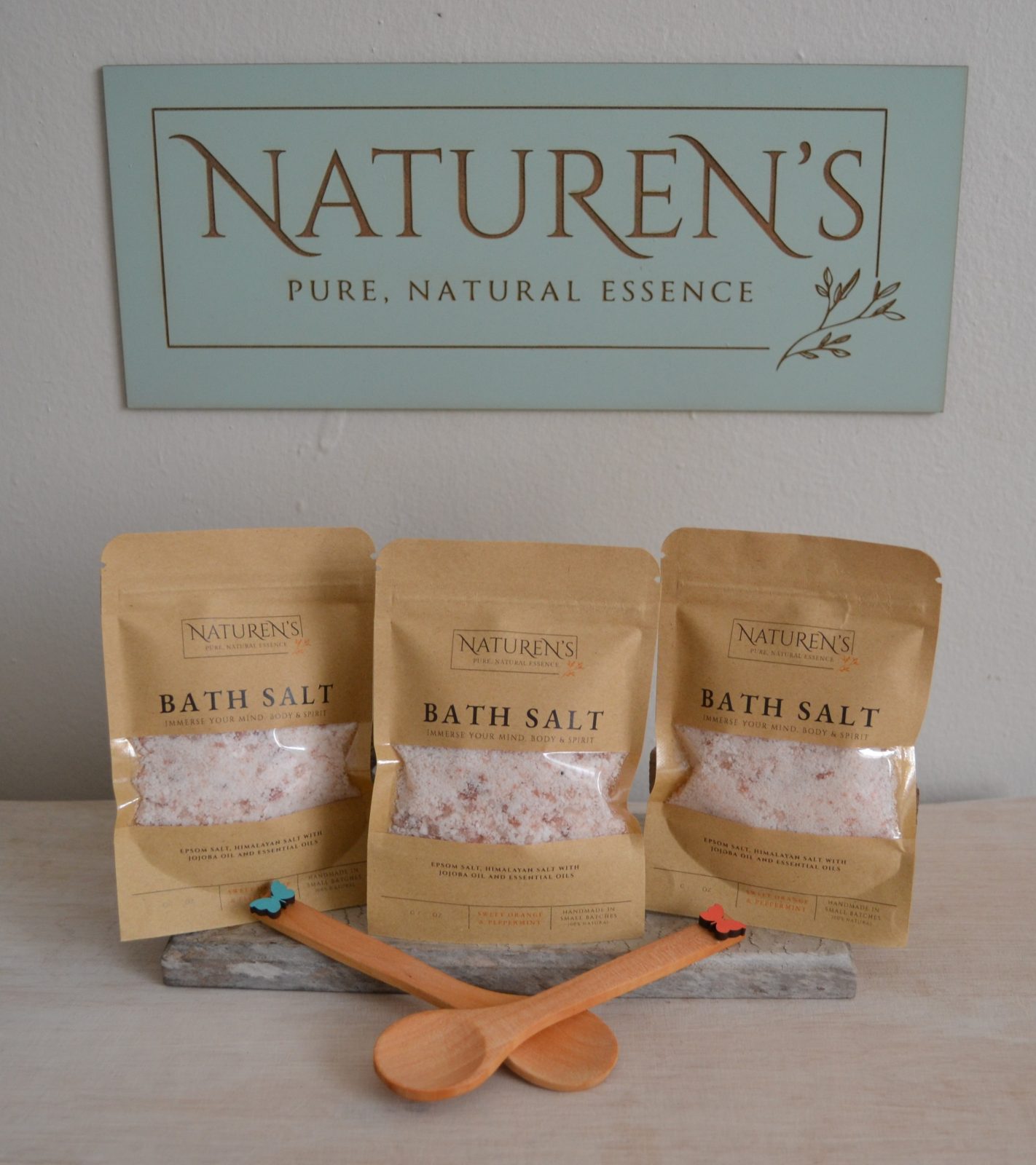 NatuRens's Bath Salts - Grapefruit & Peppermint - Pure, Natural Essence — by NatuRen’s — Home & Living — handmade in South Africa