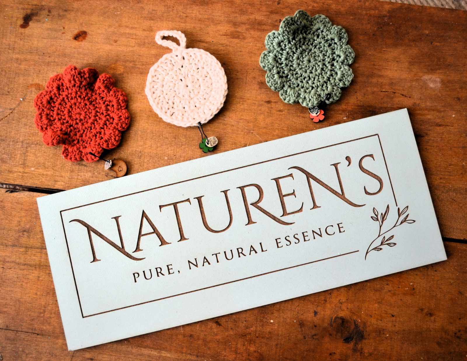 Versatile handmade crochet roundie — by NatuRen’s — Home & Living — handmade in South Africa