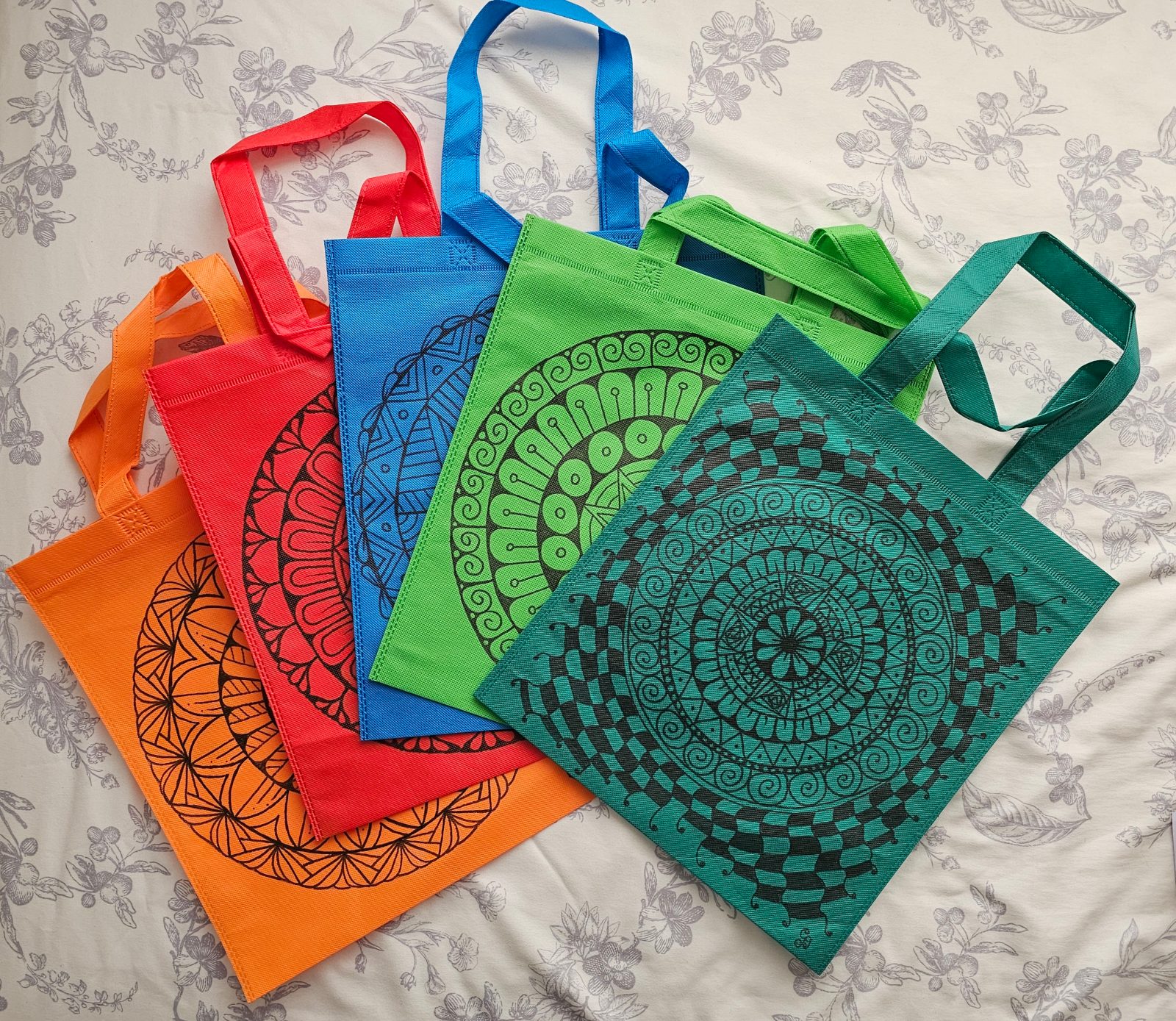Hand-drawn Mandala Tote Bag — by Hannecke Da Costa e Silva — Bags & Purses — handmade in South Africa