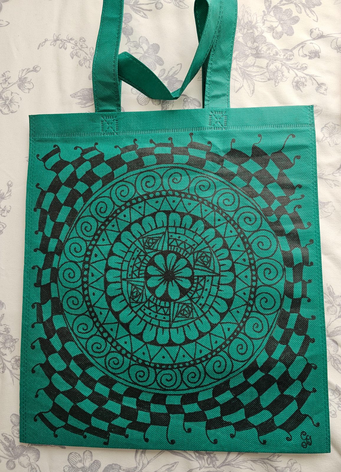 Hand-drawn Mandala Tote Bag — by Hannecke Da Costa e Silva — Bags & Purses — handmade in South Africa