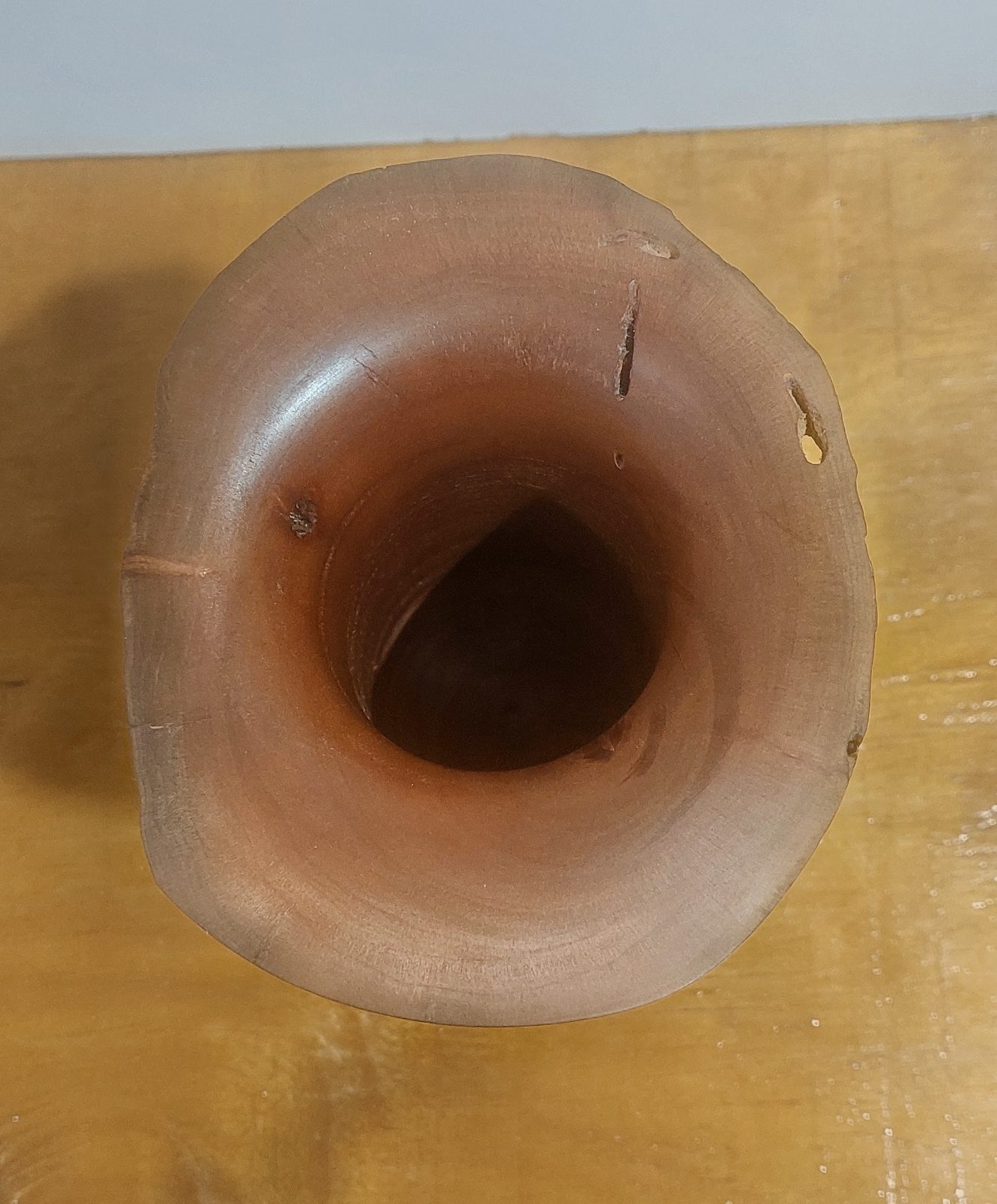 Gorgeous Hand-Turned Solid Peachwood Vase (170mm) — by Leon's Woodcraft — Home & Living — handmade in South Africa
