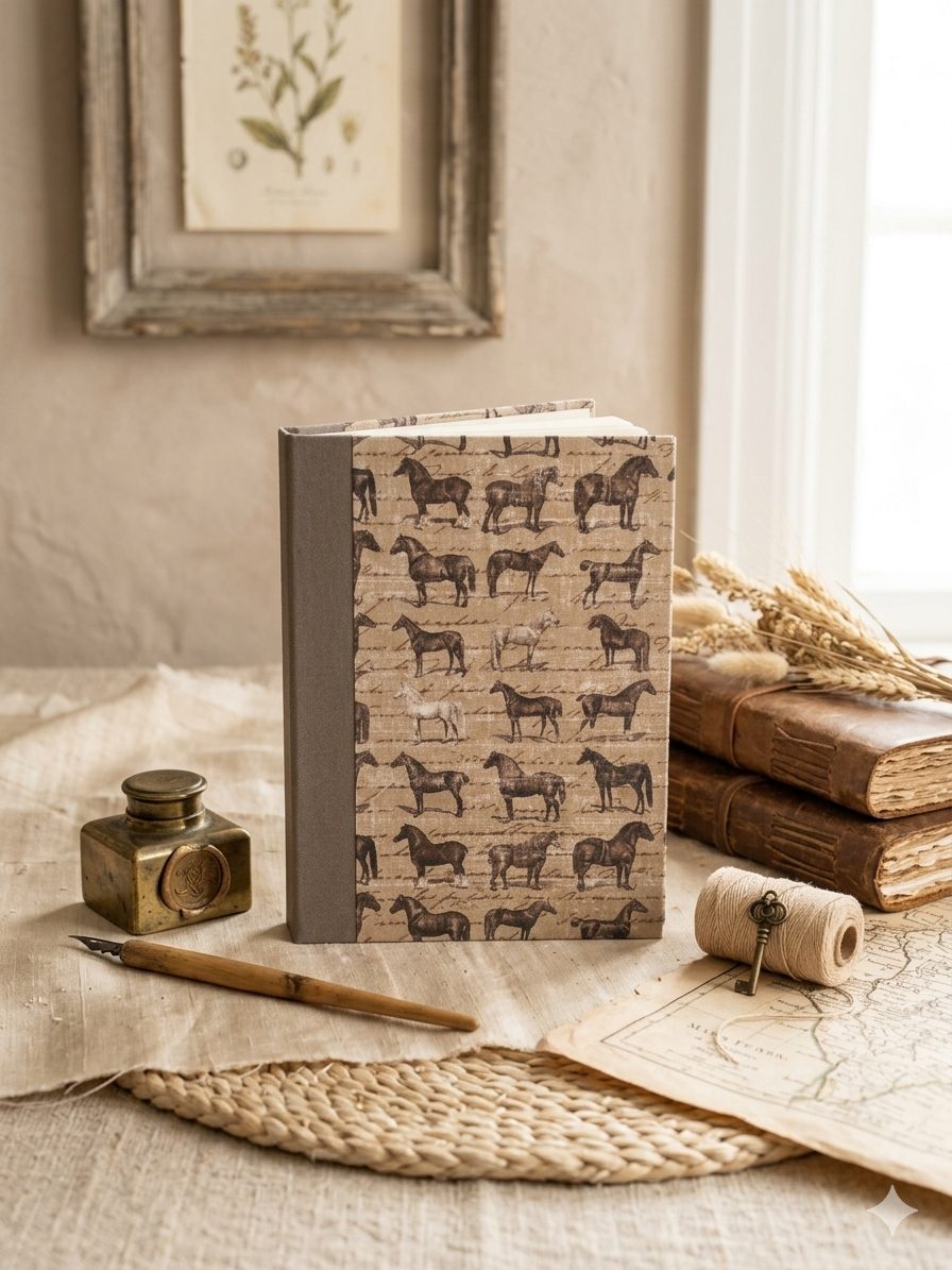A5 hardcover notebook / journal with assorted paper — by Ink & Oak Bindery — Paper & Party Supplies — handmade in South Africa