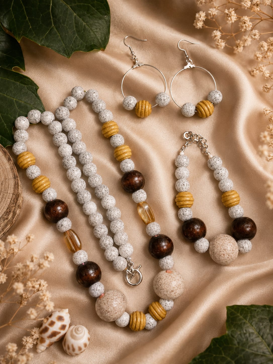 Natural Harmony Jewellery Set — by Simply Shaped by OJF — Jewelry & Accessories — handmade in South Africa