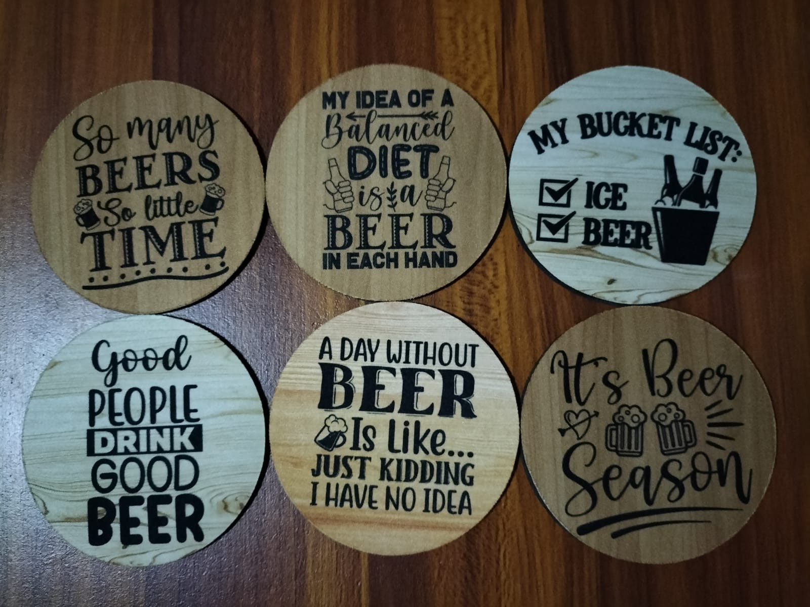 Printed Coasters — by Imonti Studio — Home & Living — handmade in South Africa