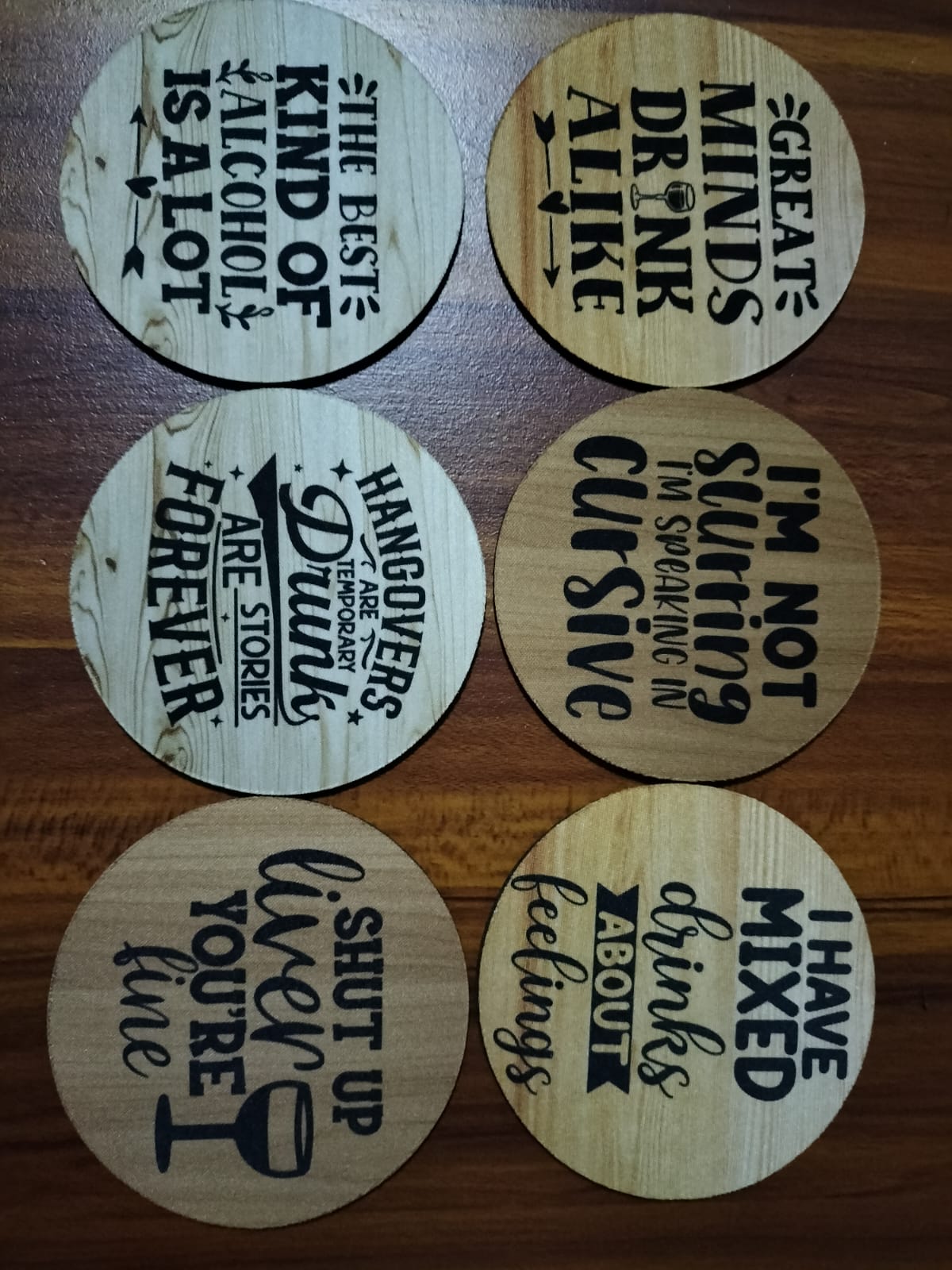 Printed Coasters — by Imonti Studio — Home & Living — handmade in South Africa