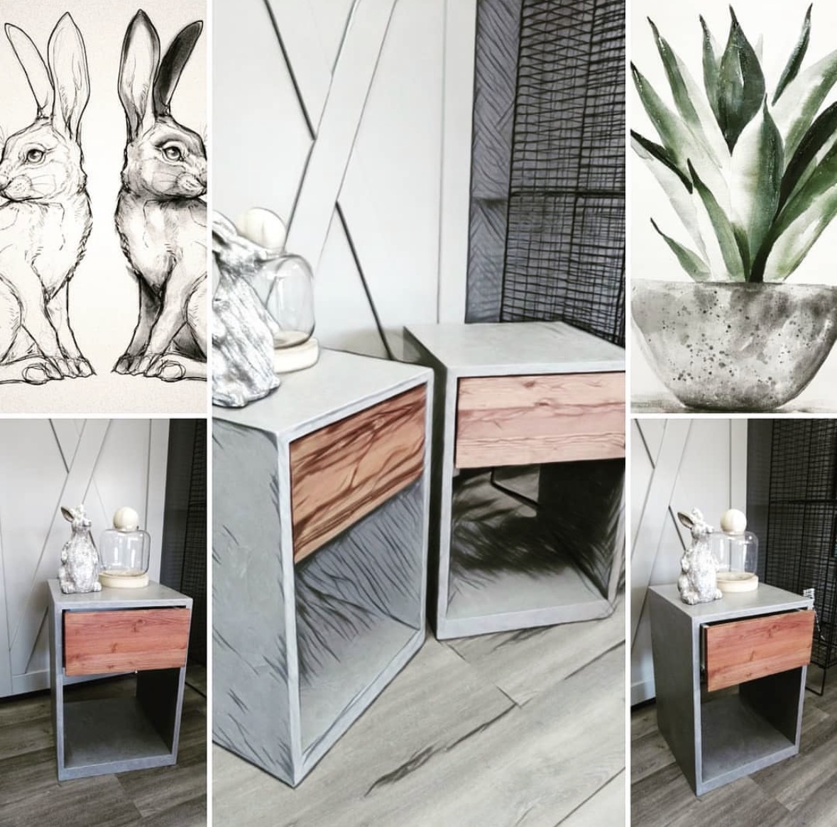 Cement Look coffee tables — by White Rabbit Exclusive Furniture — Home & Living — handmade in South Africa