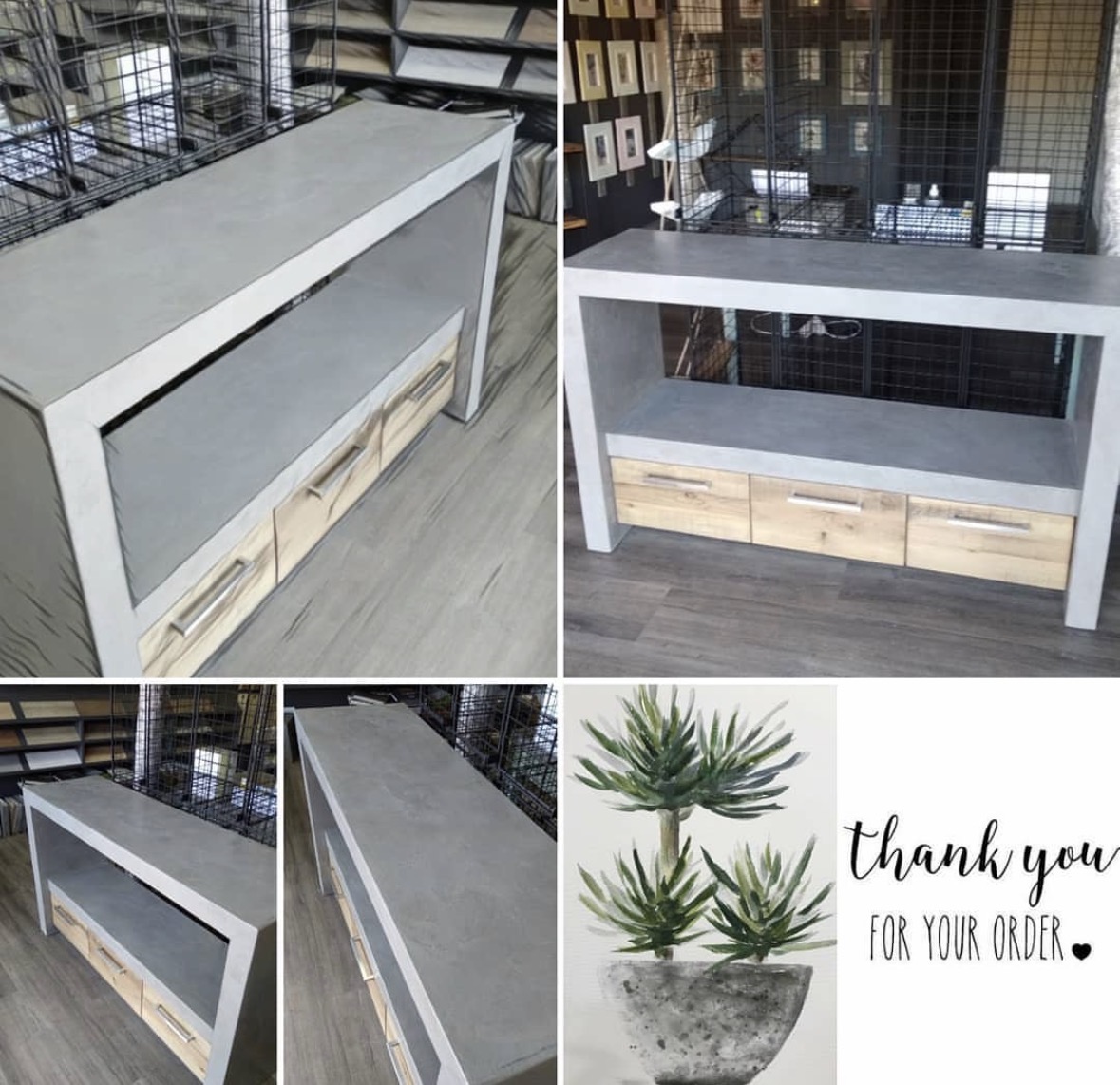 Cement Look coffee tables — by White Rabbit Exclusive Furniture — Home & Living — handmade in South Africa