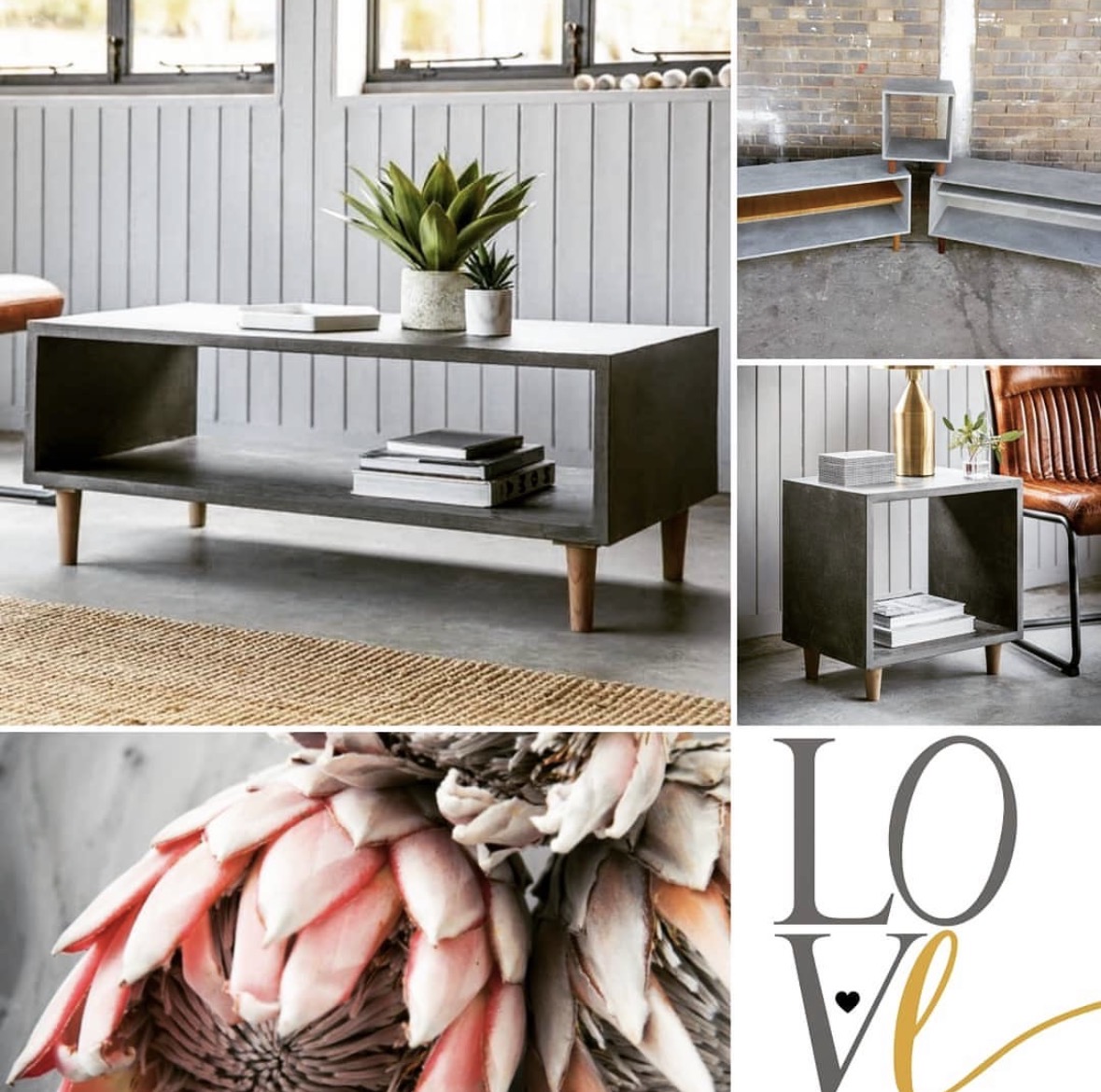 Cement Look coffee tables — by White Rabbit Exclusive Furniture — Home & Living — handmade in South Africa