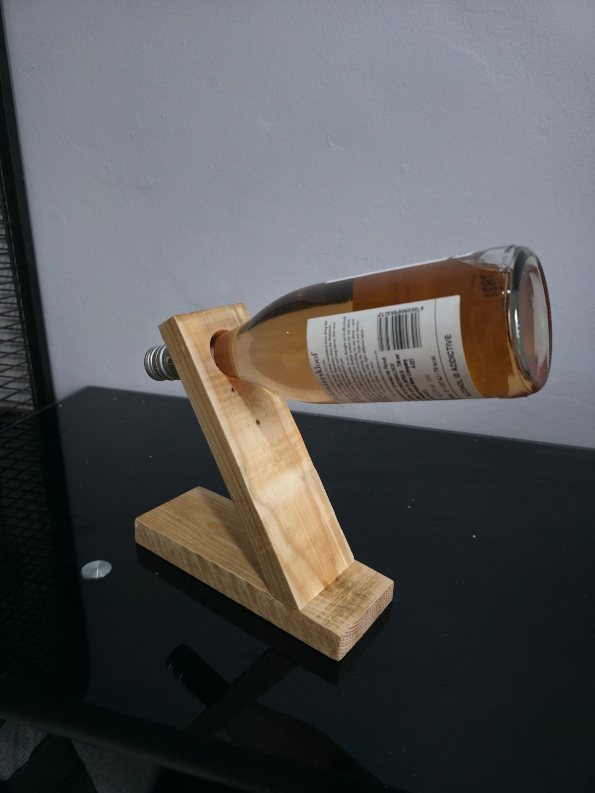 🍷 Handmade Rustic Wooden Wine Bottle Holder | Wine Display Stand — by Tai Pugh — Wood Carving — handmade in South Africa