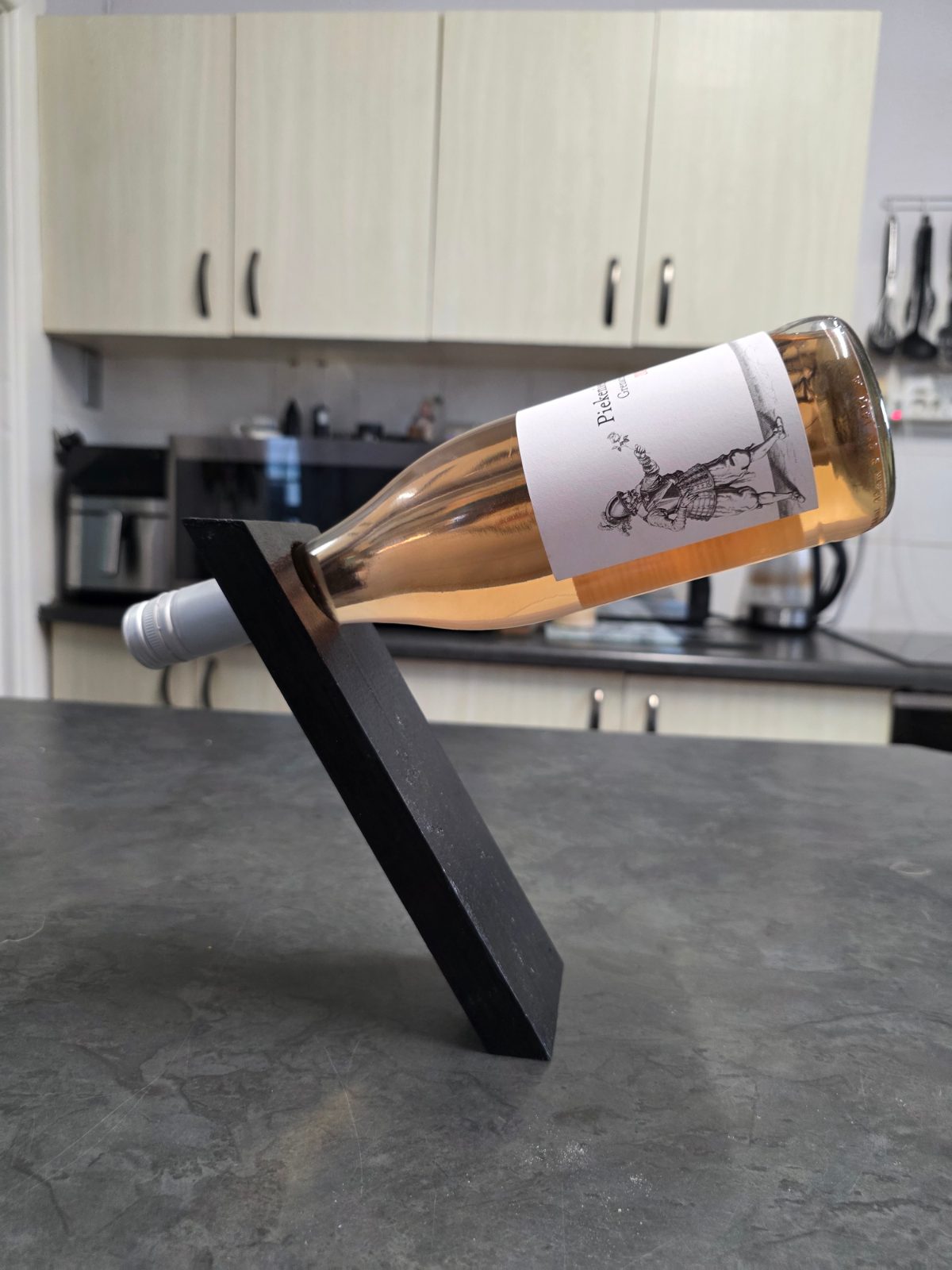 🍷 Handmade Rustic Wooden Wine Bottle Holder | Wine Display Stand — by Tai Pugh — Wood Carving — handmade in South Africa