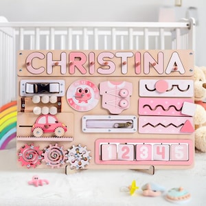 Personalized Montessori Busy Board for Toddlers — by Busy Puzzle — Home & Living — handmade in South Africa