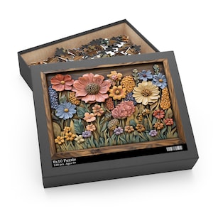 Floral Wood Panel Effect Puzzle — by Busy Puzzle — Home & Living — handmade in South Africa