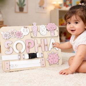 Personalized Name Puzzle, Kids Busy Board, Early Learning Puzzle — by Busy Puzzle — Home & Living — handmade in South Africa