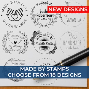 Made with Love Stamp, Etsy Shop Stamp — by Busy Puzzle — Home & Living — handmade in South Africa