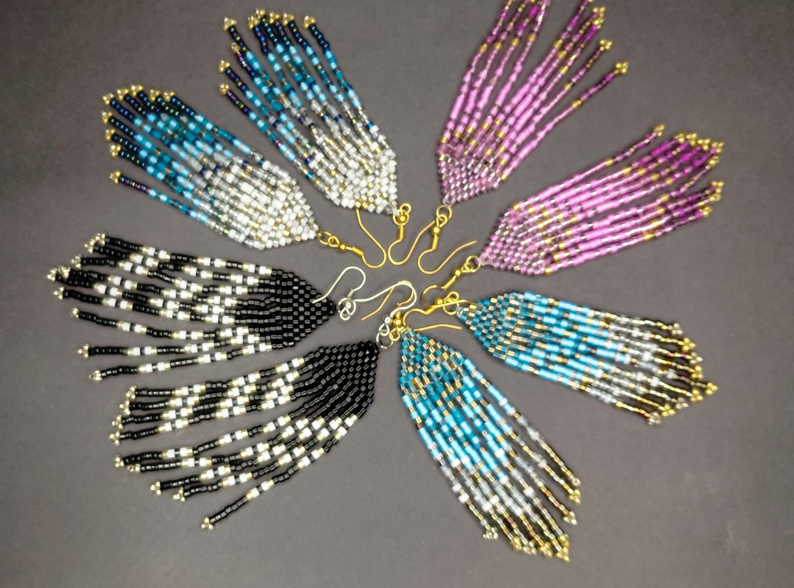 Peyote Fringe Earrings — by Athena Authentic Creations — Jewelry & Accessories — handmade in South Africa