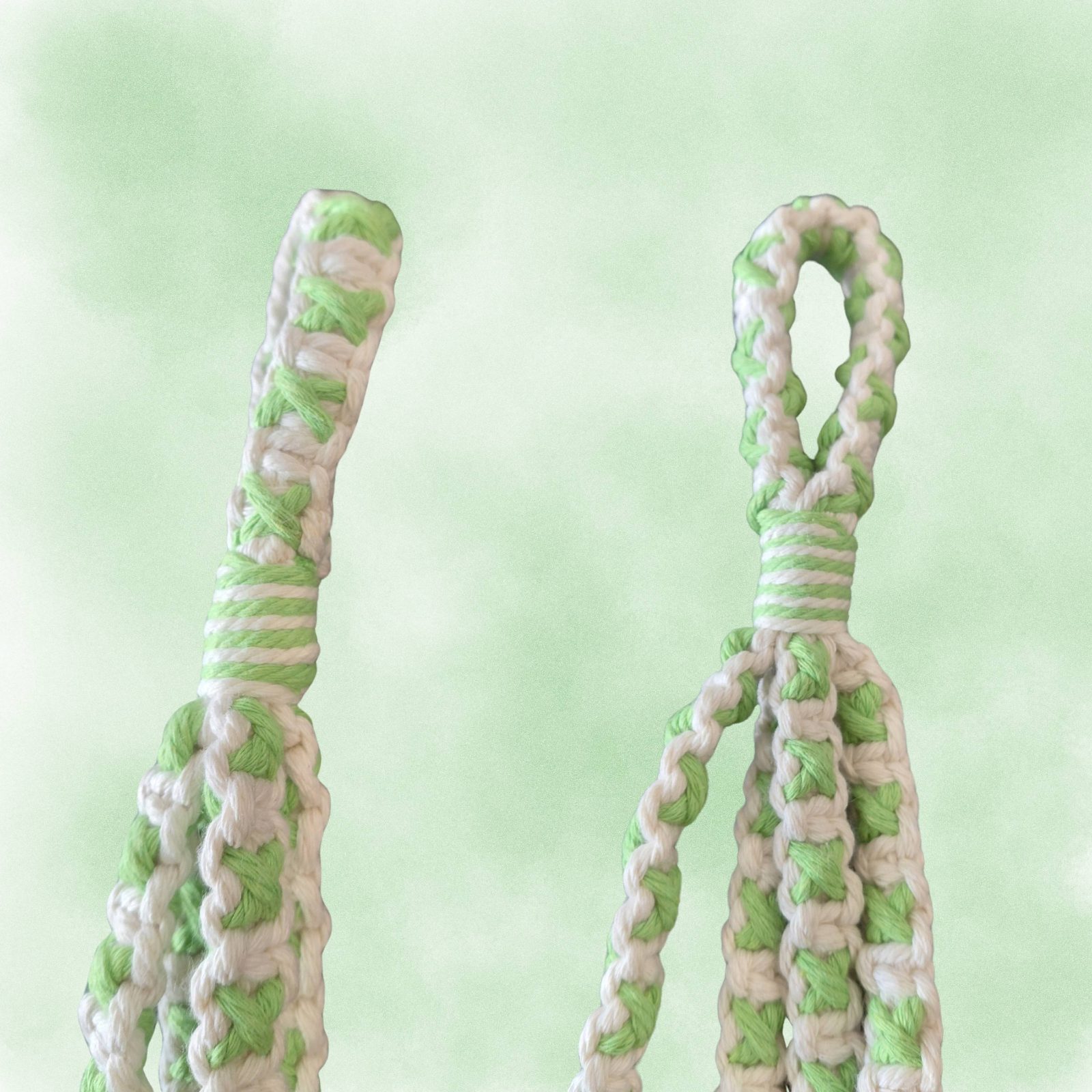 Macramé Plant Hanger – Spiral Twist & Bud Tassels — by Athena Authentic Creations — Home & Living — handmade in South Africa