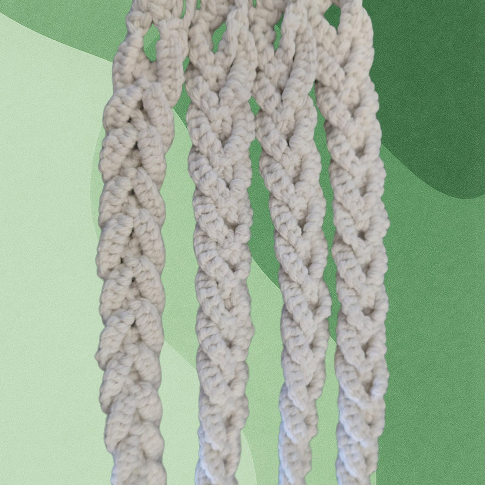 Macrame Plant Hanger with Plaited Cords — by Athena Authentic Creations — Home & Living — handmade in South Africa