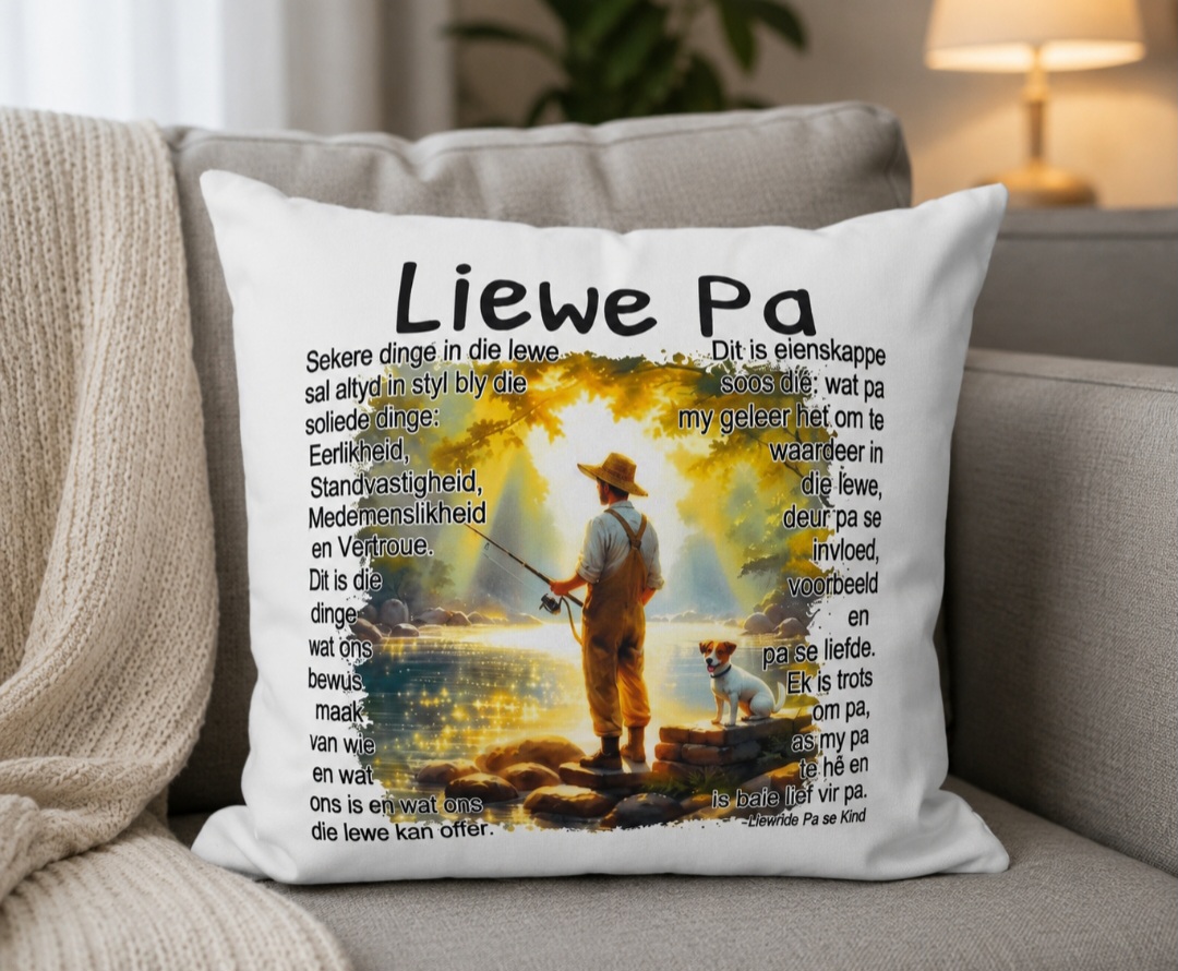 Omgee kussing/ A cushion of care — by Carien Brits — Home & Living — handmade in South Africa