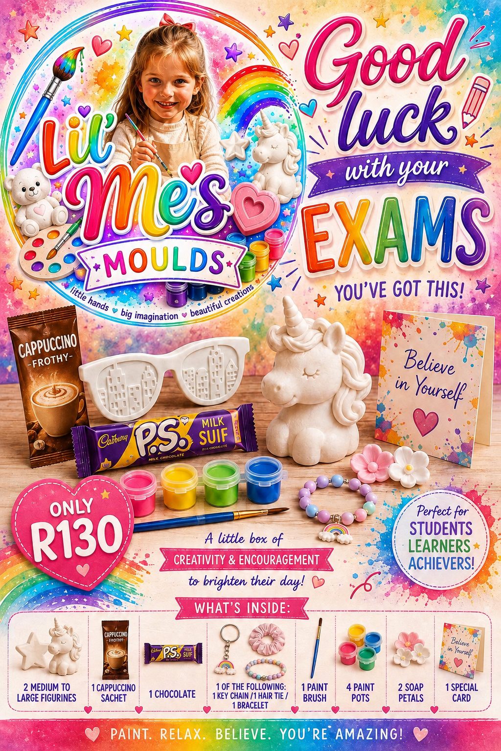 Plaster figurine DIY paint kits. — by Chantel Van Rooyen — Art & painting supplies — handmade in South Africa