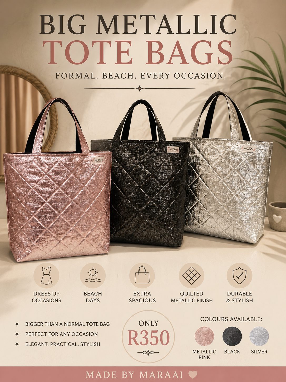Exquisite tote bags, art on your arm. Handmade to perfection. — by Made by Maraai — Bags & Purses — handmade in South Africa