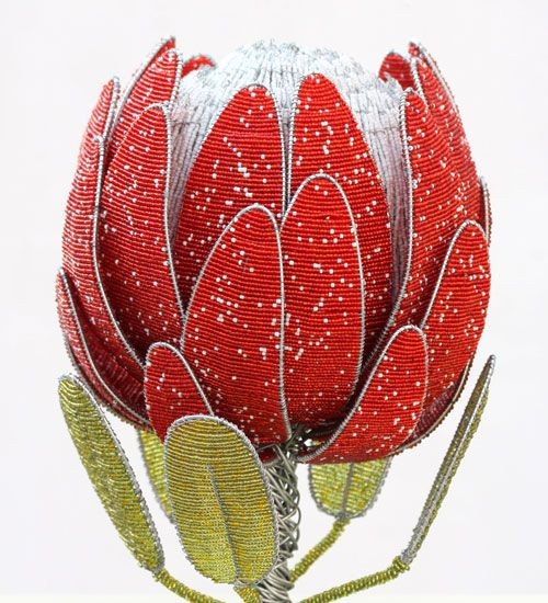 Beaded Rooster — by DAMKIJ ART AND CRAFT DESIGNERS — Beadwork & Wirework — handmade in South Africa