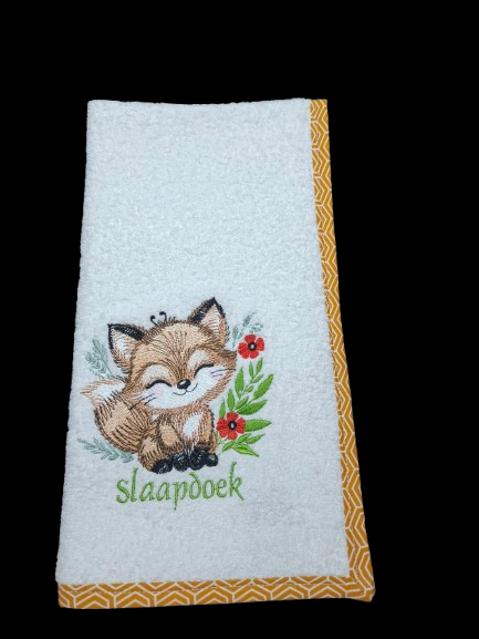 Machine embroidered burpcloth/spoegdoek — by Lap en Lint Borduurgenot — Clothing & Apparel — handmade in South Africa
