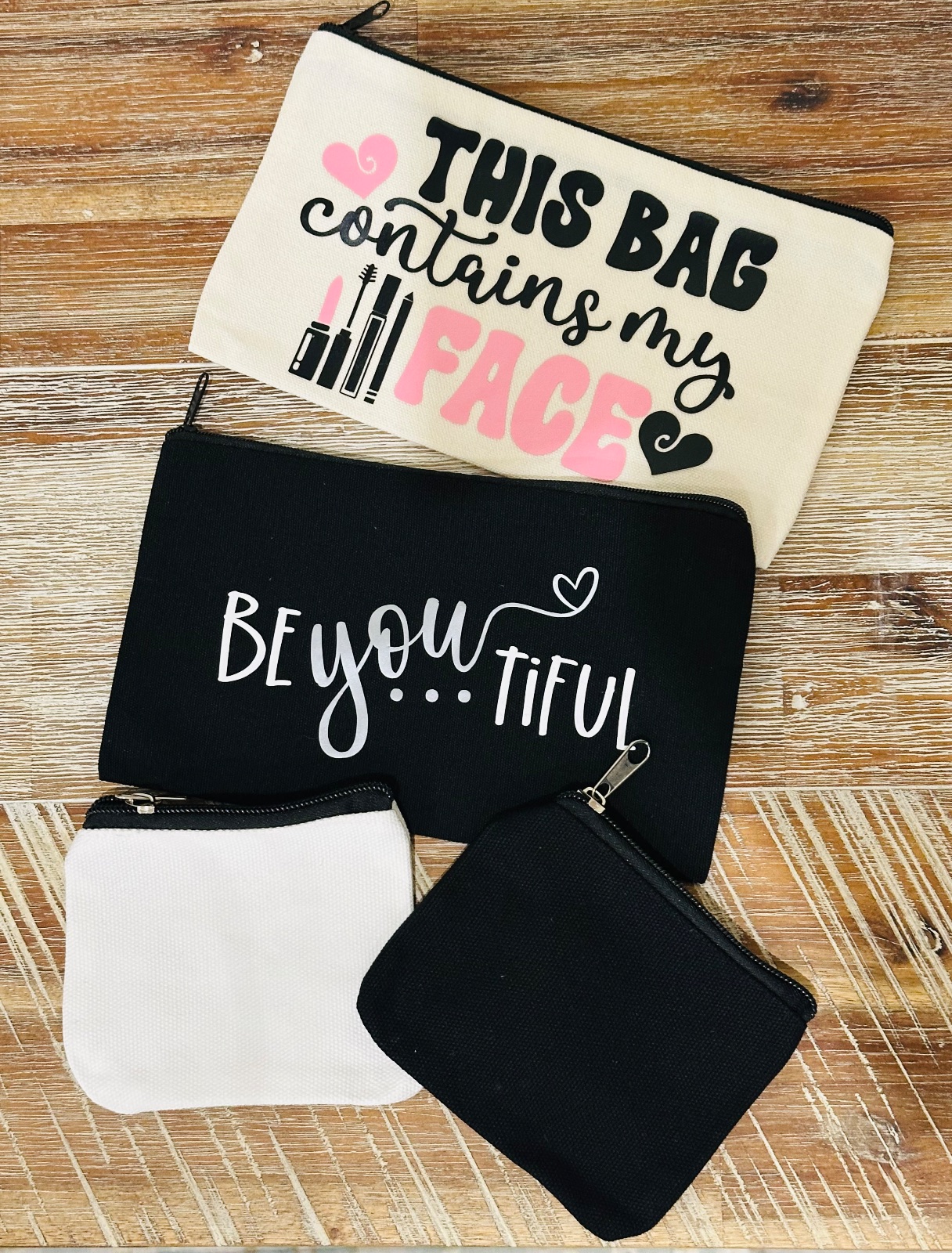 Personalized Makeup Bags — by Crafty Wonders — Bags & Purses — handmade in South Africa