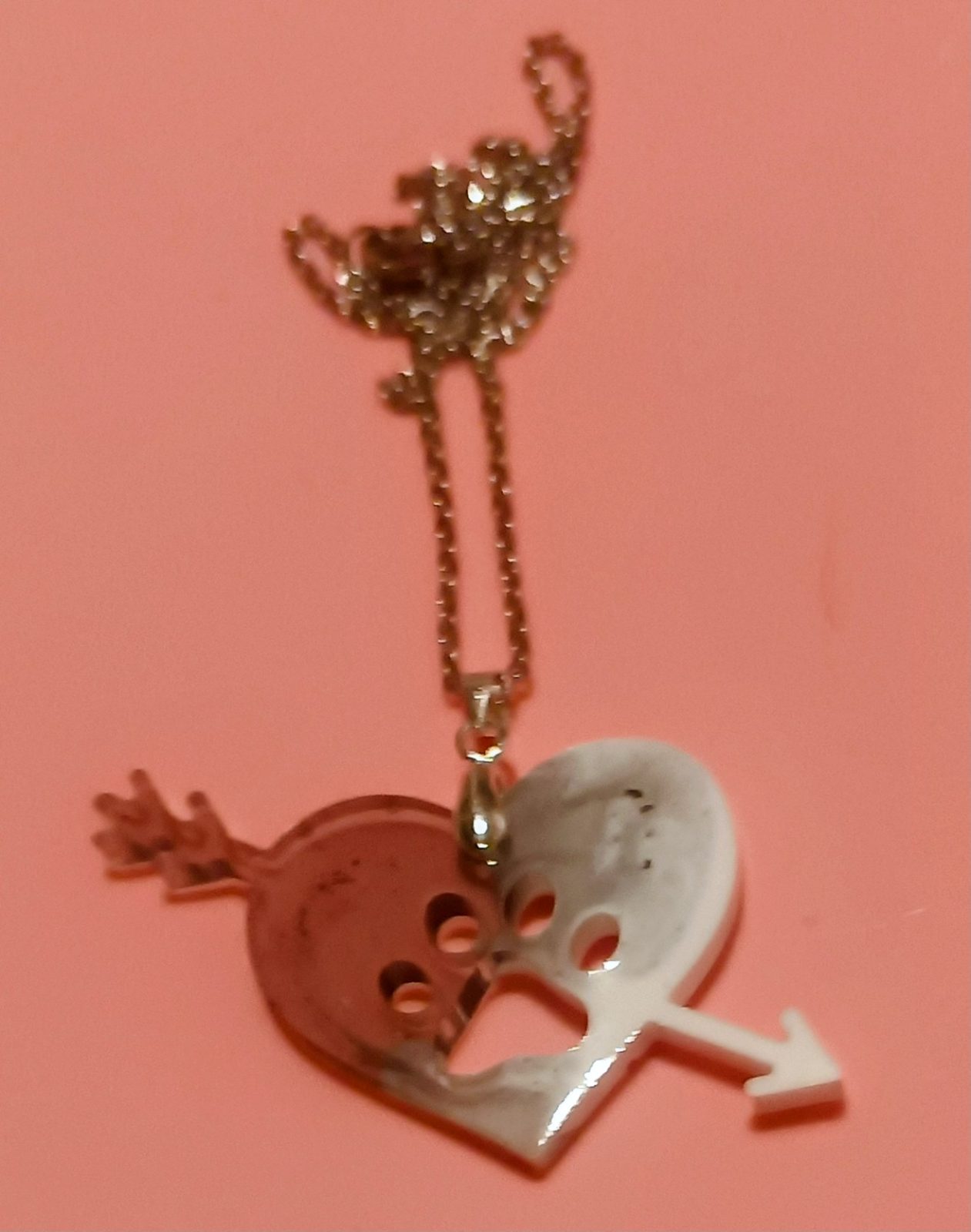 Heart with paw necklace — by Sharon Malyon — Jewelry & Accessories — handmade in South Africa