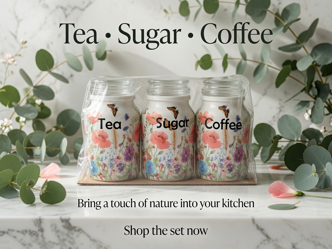 Storing coffee, tea and sugar — by Kathy Boshoff — Home & Living — handmade in South Africa