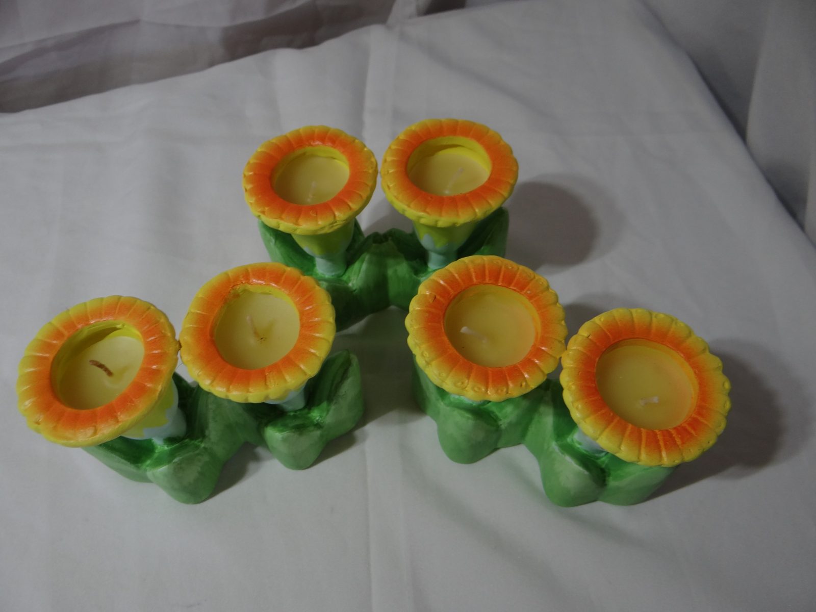 Sunflower candle holder — by Cindy's Crafts — Home & Living — handmade in South Africa