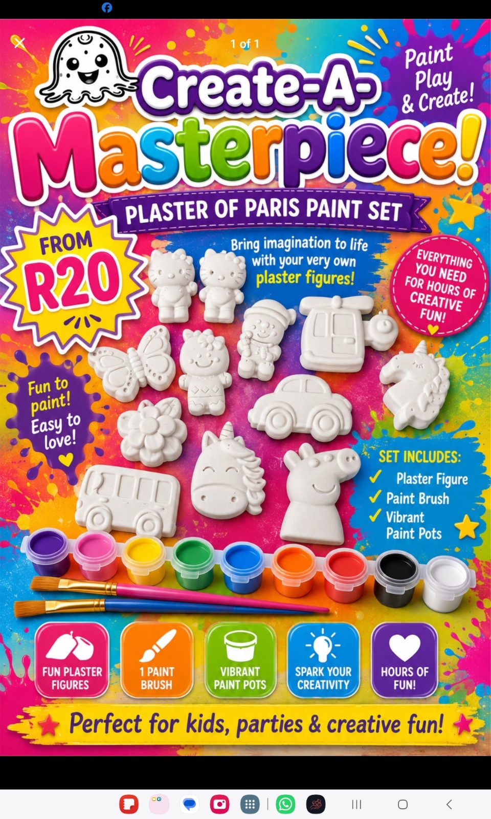 Plaster paint kits — by Yolande Wals — Paper & Party Supplies — handmade in South Africa