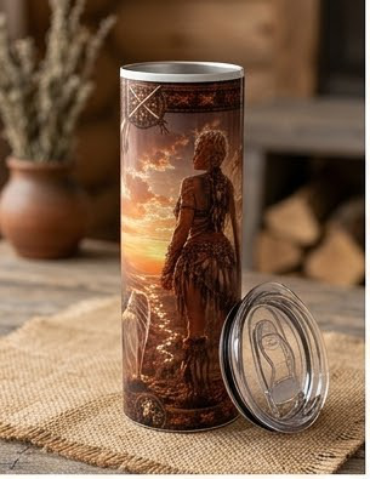 20oz Skinny Double insulated stainless steel tumbler — by Chrisna Creative Customs — Home & Living — handmade in South Africa