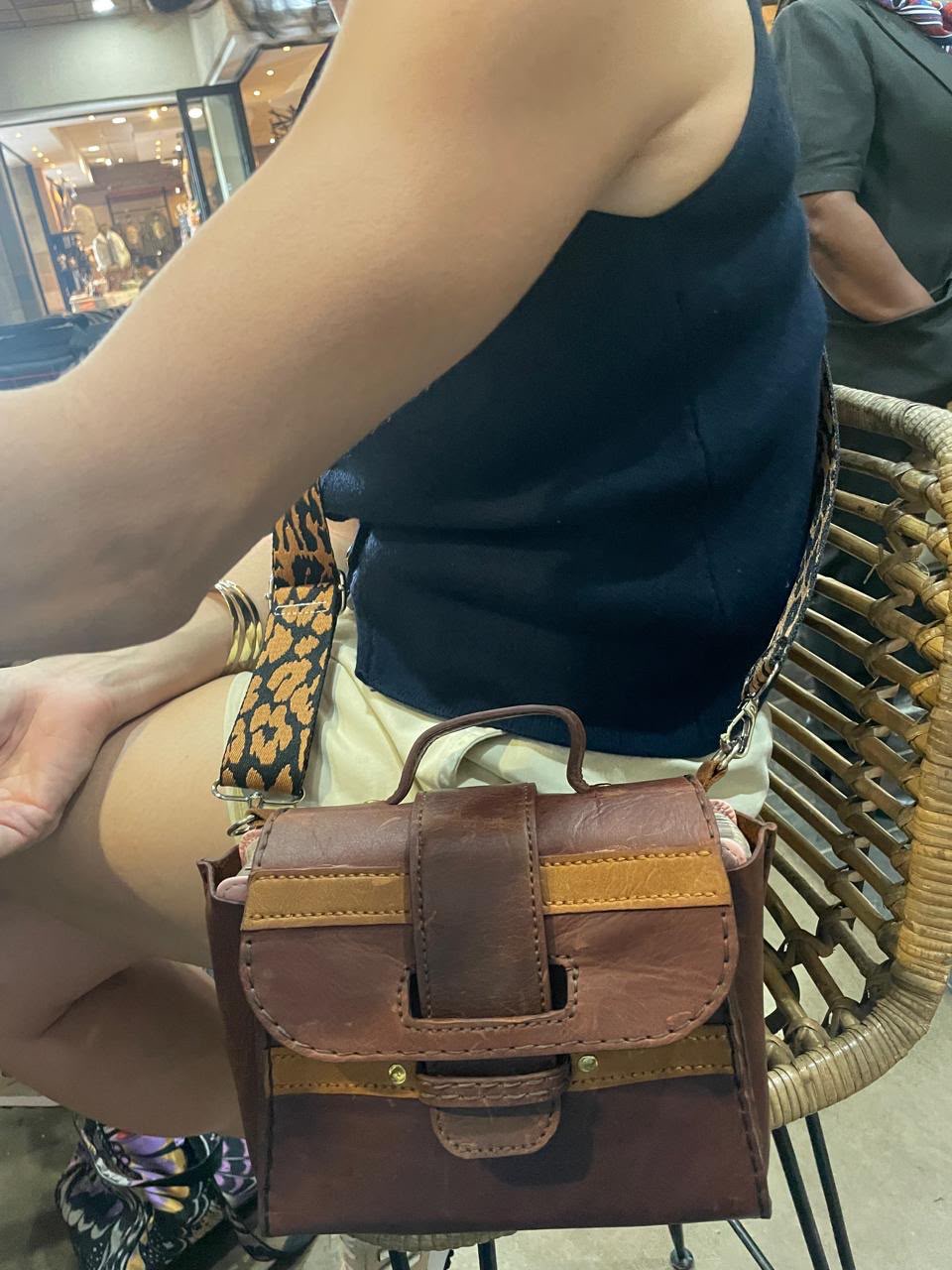 Genuine leather Brown Leather Crossbody Bag — by Rilette — Leather Craft — handmade in South Africa