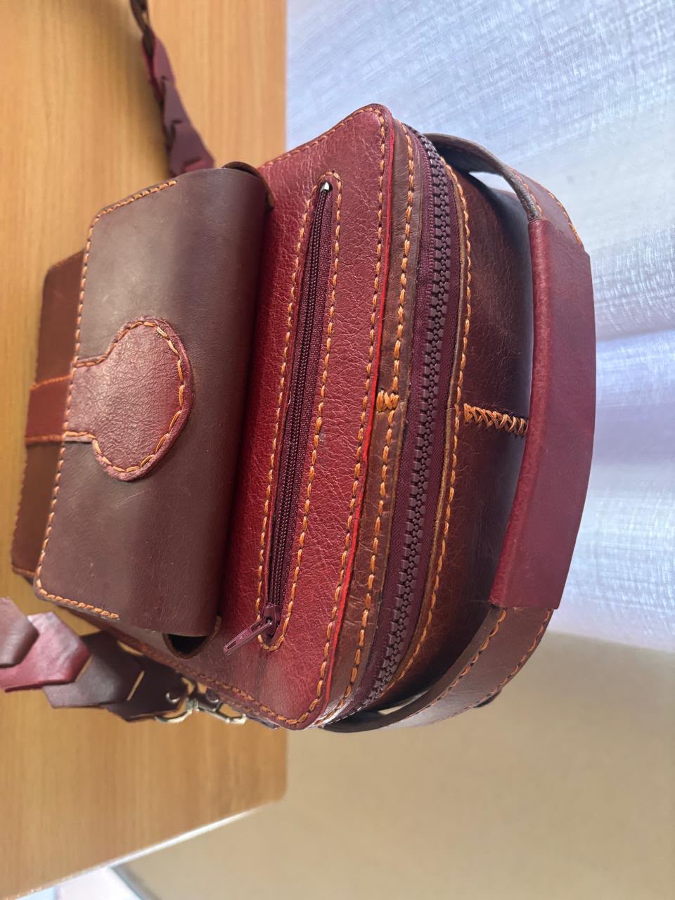 Genuine Leather Shoulder Bag — by Rilette — Leather Craft — handmade in South Africa